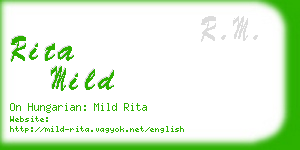 rita mild business card